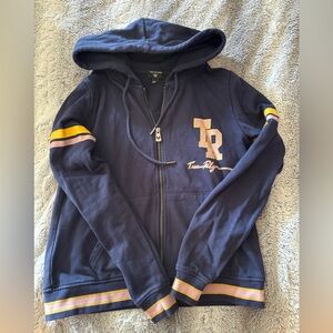True Religion Dark Hoodie with Zip Closure